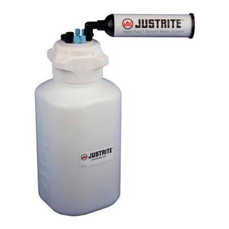 Justrite Justrite 12810 VaporTrap Carboy With Filter Kit, HDPE, 13.5-Liter, 7 Ports 12810
